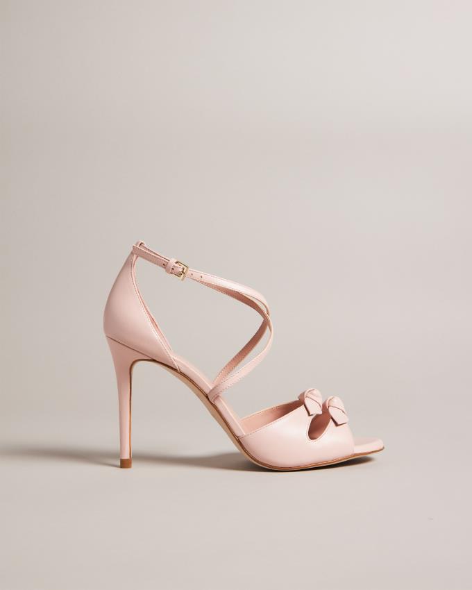 Sandale Ted Baker Leather Bow Heeled Rose Femme | UJW-26406791